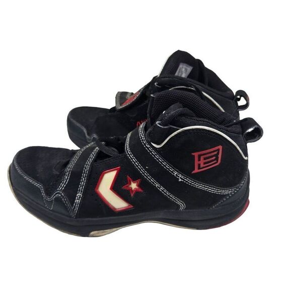 Converse Elton 76ers Player High Top Sneakers Mens Size 9 Black Red - Picture 1 of 11